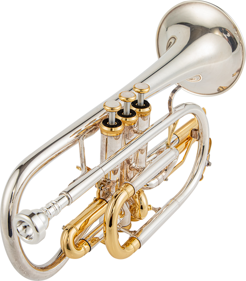 CR-8358 Bb Cornet with Adjustable Trigger | Durable Brass Instrument for Beginners, Students & Professionals 454