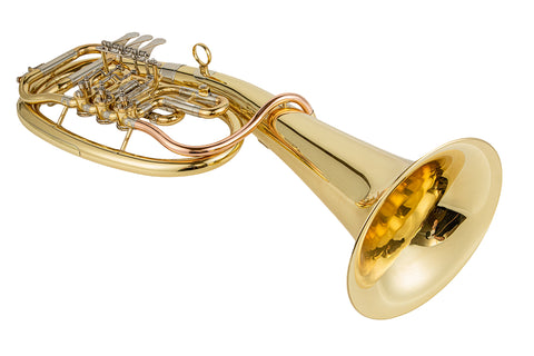 Gold-Lacquered Bb Treble-Key Baritone Horn for Beginners Euphonium 7hj