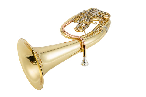 Gold-Lacquered Bb Treble-Key Baritone Horn for Beginners Euphonium 667