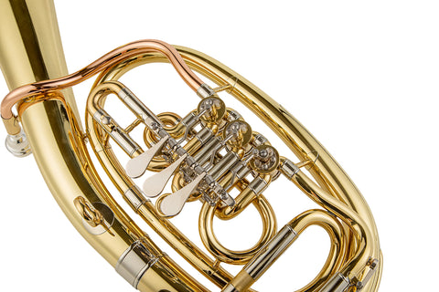 Gold-Lacquered Bb Treble-Key Baritone Horn for Beginners Euphonium 76g