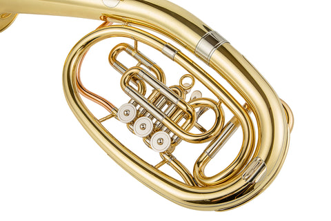 Gold-Lacquered Bb Treble-Key Baritone Horn for Beginners Euphonium 2