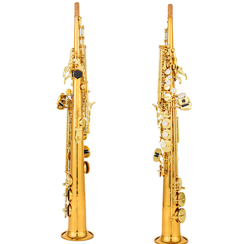 AUROSUS ZY S901 Brass Soprano Saxophone – One-Piece Body & Neck for Students and Professional Musicians 0