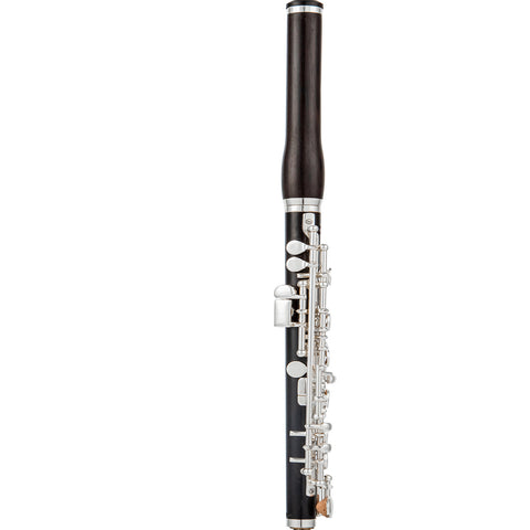 Wave-shaped African Blackwood Flute Mouthpiece with Split E-mechanism 12