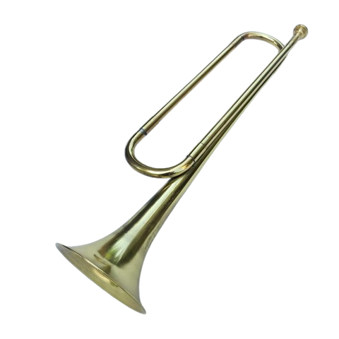 Clear Lacquered Brass bugle horn Instrument 23