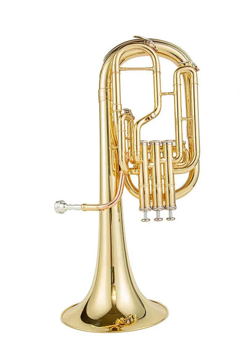 AUROSUS Alto Horn with 3 Piston Valves for Students, Gold Lacquer Finish and Yellow Brass Bell5