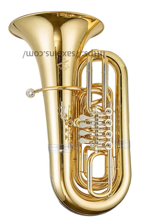 JP377B Sterling Bb student Tuba with 4 rotary valves Gold Brass Bell Diameter