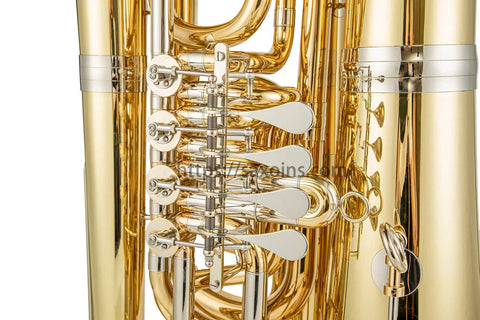 JP377B Sterling Bb student Tuba with 4 rotary valves Gold Brass Bell Diameter