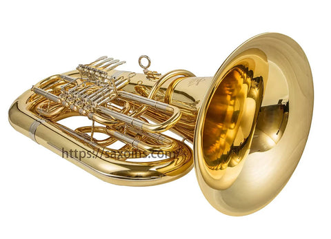 JP377B Sterling Bb student Tuba with 4 rotary valves Gold Brass Bell Diameter