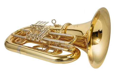 JP377B Sterling Bb student Tuba with 4 rotary valves Gold Brass Bell Diameter