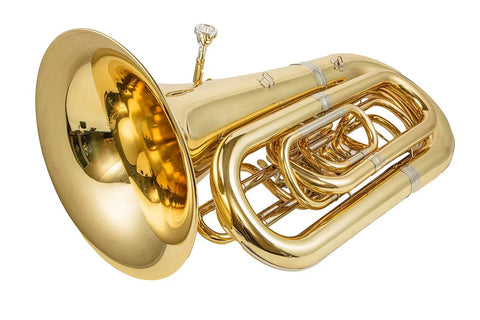 JP377B Sterling Bb student Tuba with 4 rotary valves Gold Brass Bell Diameter