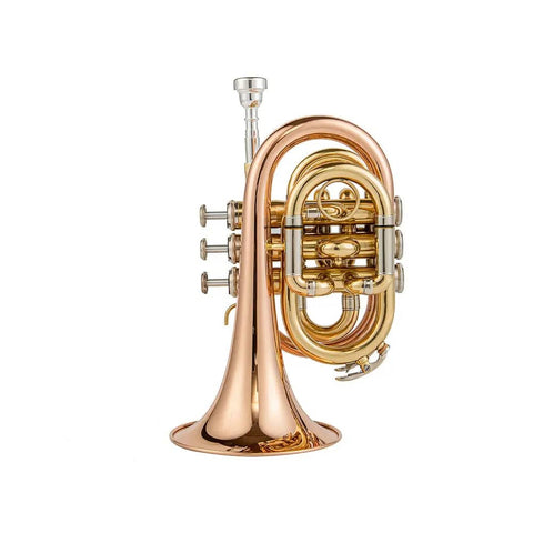 Aurosus TR 5 Bb Pocket Trumpet Clear Lacquer Brass3