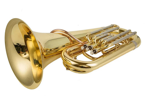 BB-301 Bb Tuba 3 pistons 3 top action Clear Lacquer with marching pipe JP