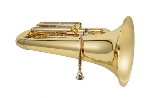 BB-301 Bb Tuba 3 pistons 3 top action Clear Lacquer with marching pipe JP