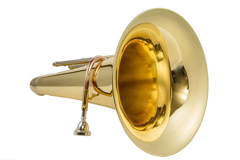 BB-301 Bb Tuba 3 pistons 3 top action Clear Lacquer with marching pipe JP