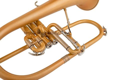 Bb Trigger Flugelhorn Gold Brass Bell Clear Lacquer