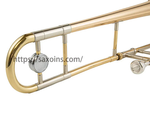 Gold Brass Bb Tenor Trombone Clear Lacquer