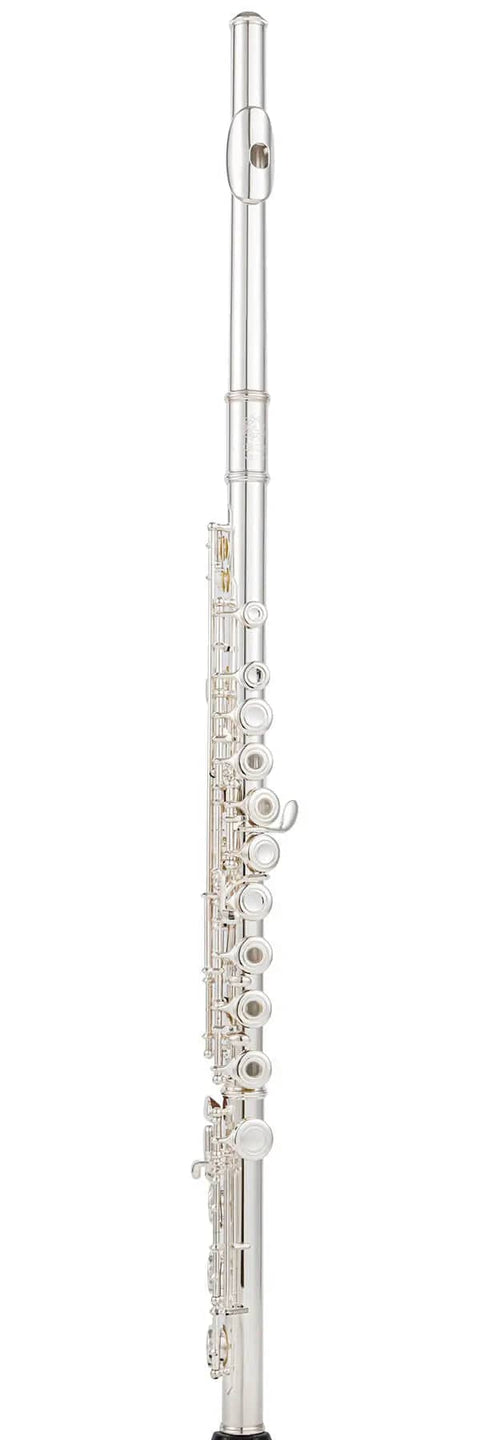 Student open hole flute with 17 keys silver plated, B foot joint, and offset G E-mechanism for beginners4