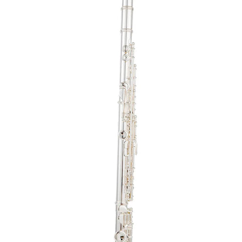 Student open hole flute with 17 keys silver plated, B foot joint, and offset G E-mechanism for beginners10