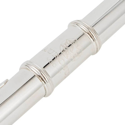 Student open hole flute with 17 keys silver plated, B foot joint, and offset G E-mechanism for beginners3