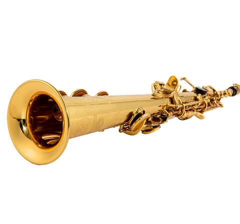 S-818L: Classic Gold Lacquer Soprano Sax 2