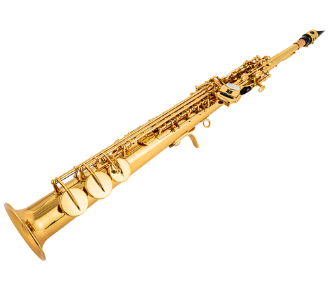 S-818L: Classic Gold Lacquer Soprano Sax 2